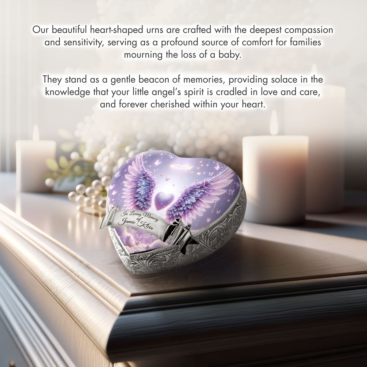 Eternal Elegance Urns for Babies Purple Free Angel Baby or Child Cremation Urn