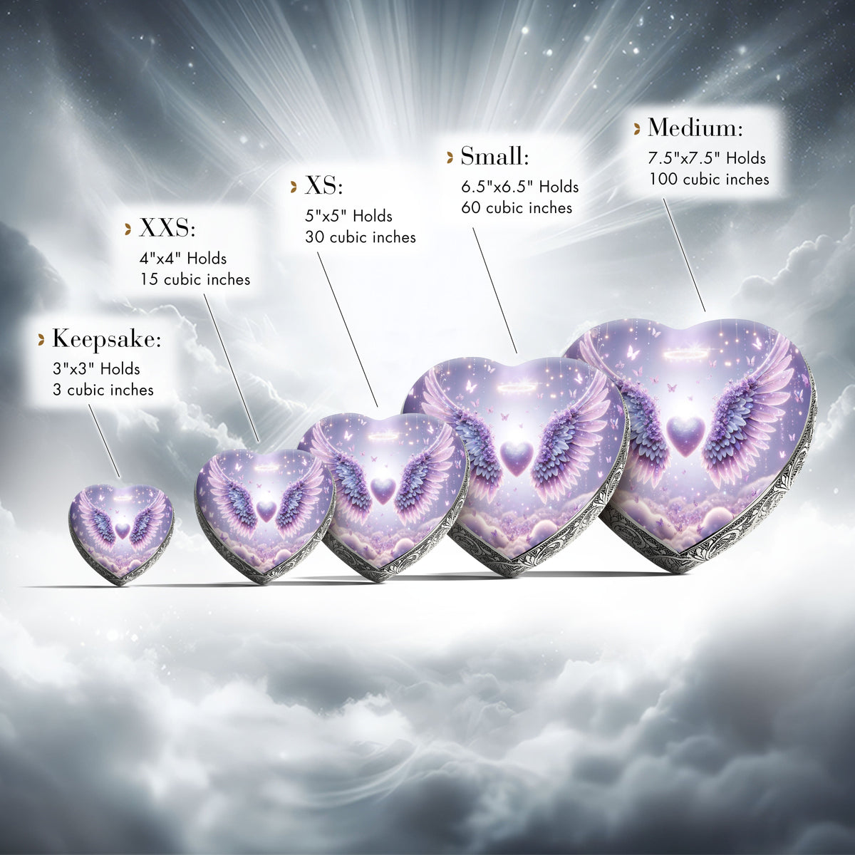 Eternal Elegance Urns for Babies Purple Free Angel Baby or Child Cremation Urn