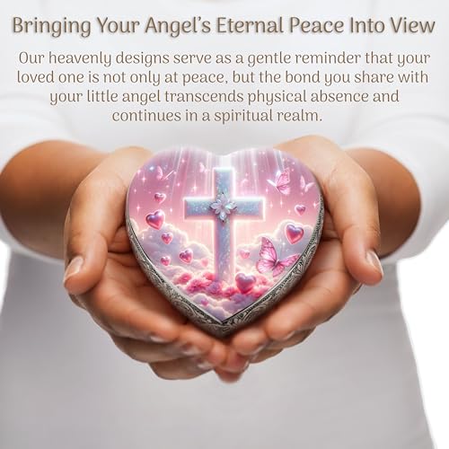 Eternal Elegance Urns for Babies Sacred Scenes Pink Cross Baby or Child Cremation Urn