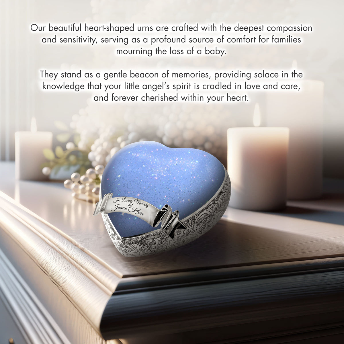 Eternal Elegance Urns for Babies Sparkly Blue Baby or Child Cremation Urn