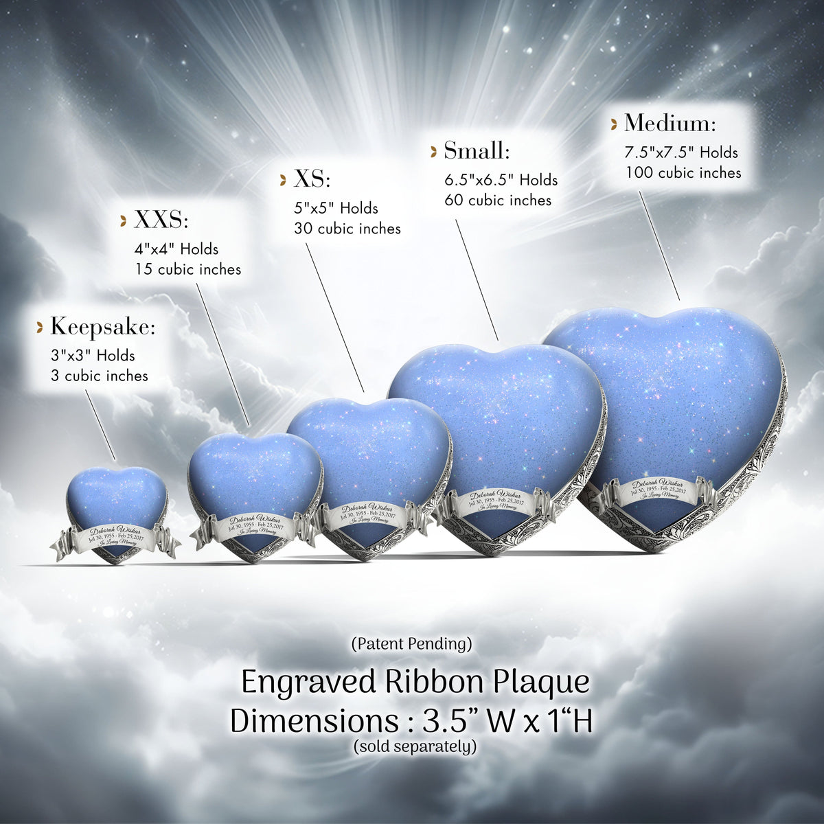 Eternal Elegance Urns for Babies Sparkly Blue Baby or Child Cremation Urn