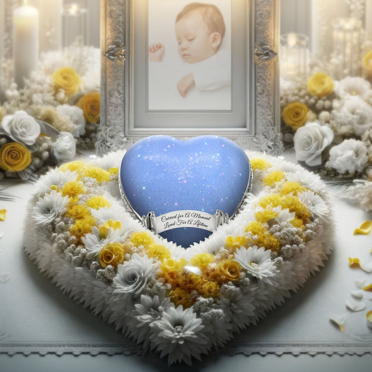 Eternal Elegance Urns for Babies Sparkly Blue Baby or Child Cremation Urn