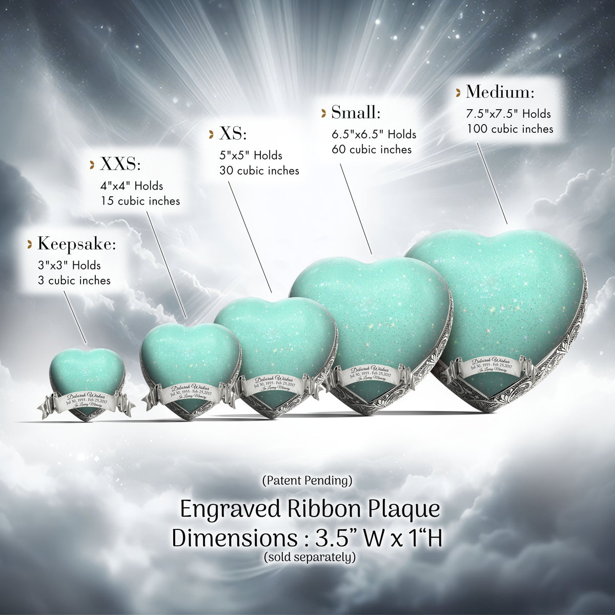 Eternal Elegance Urns for Babies Sparkly Green Baby or Child Cremation Urn