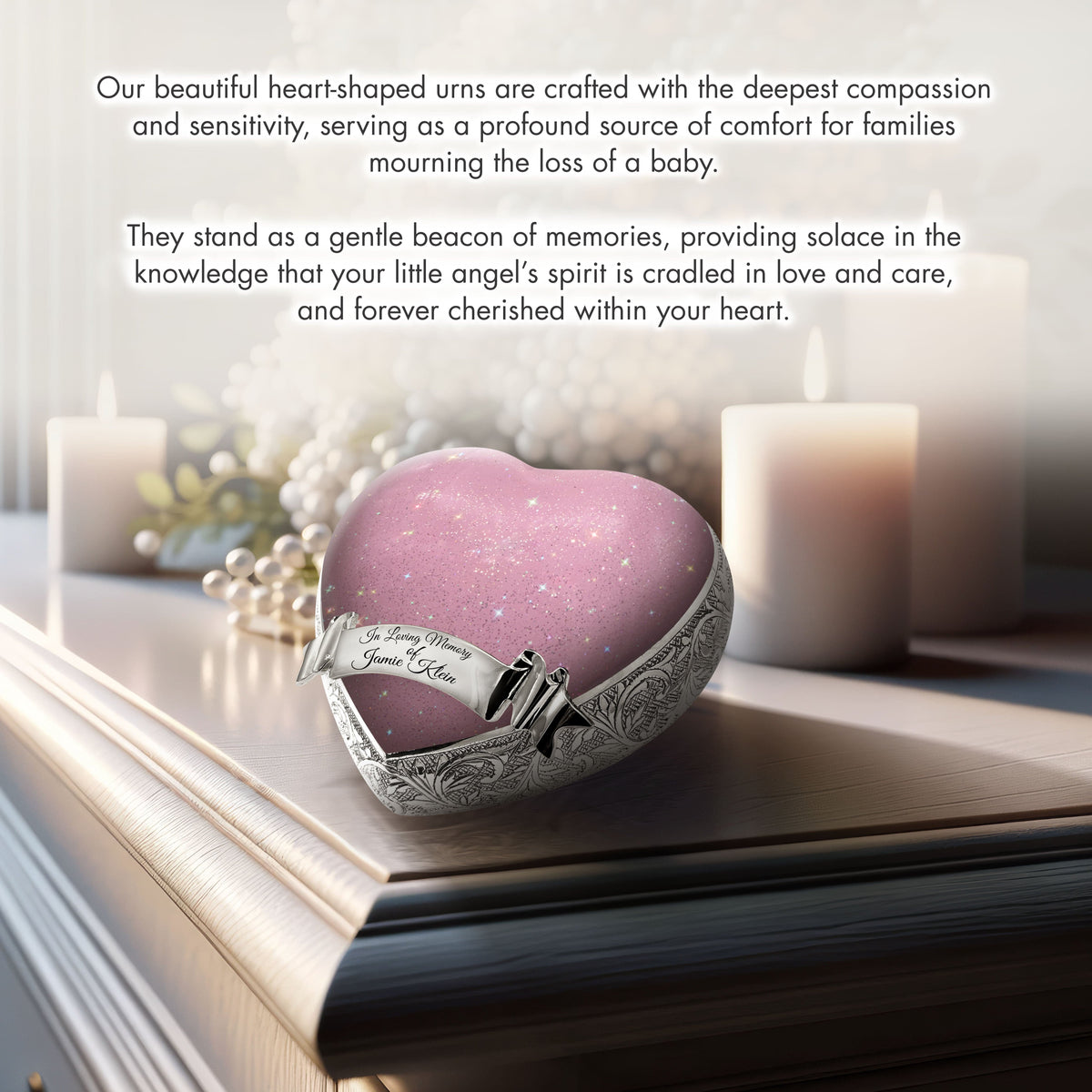 Eternal Elegance Urns for Babies Sparkly Pink Baby or Child Cremation Urn