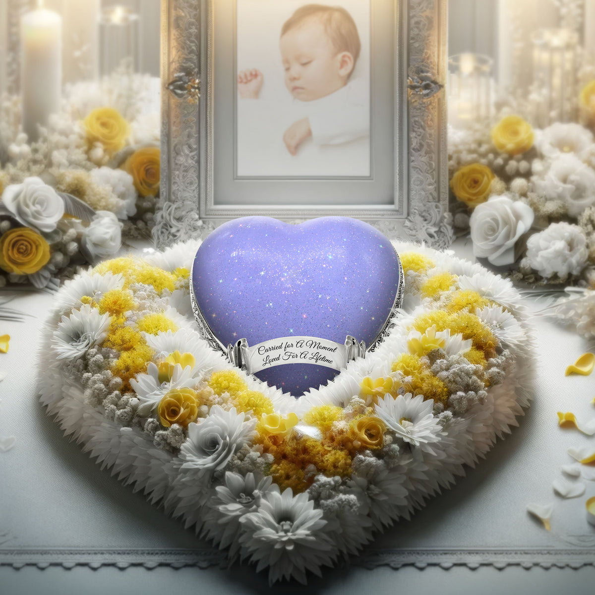 Eternal Elegance Urns for Babies Sparkly Purple Baby or Child Cremation Urn