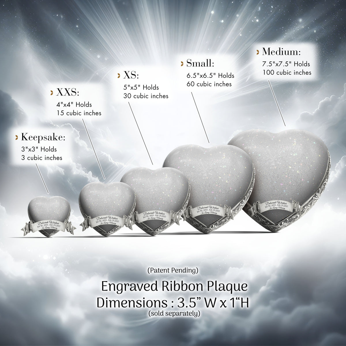 Eternal Elegance Urns for Babies Sparkly White Baby or Child Cremation Urn