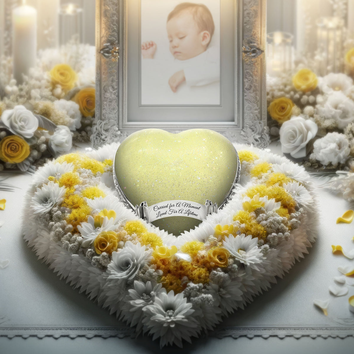 Eternal Elegance Urns for Babies Sparkly Yellow Baby or Child Cremation Urn