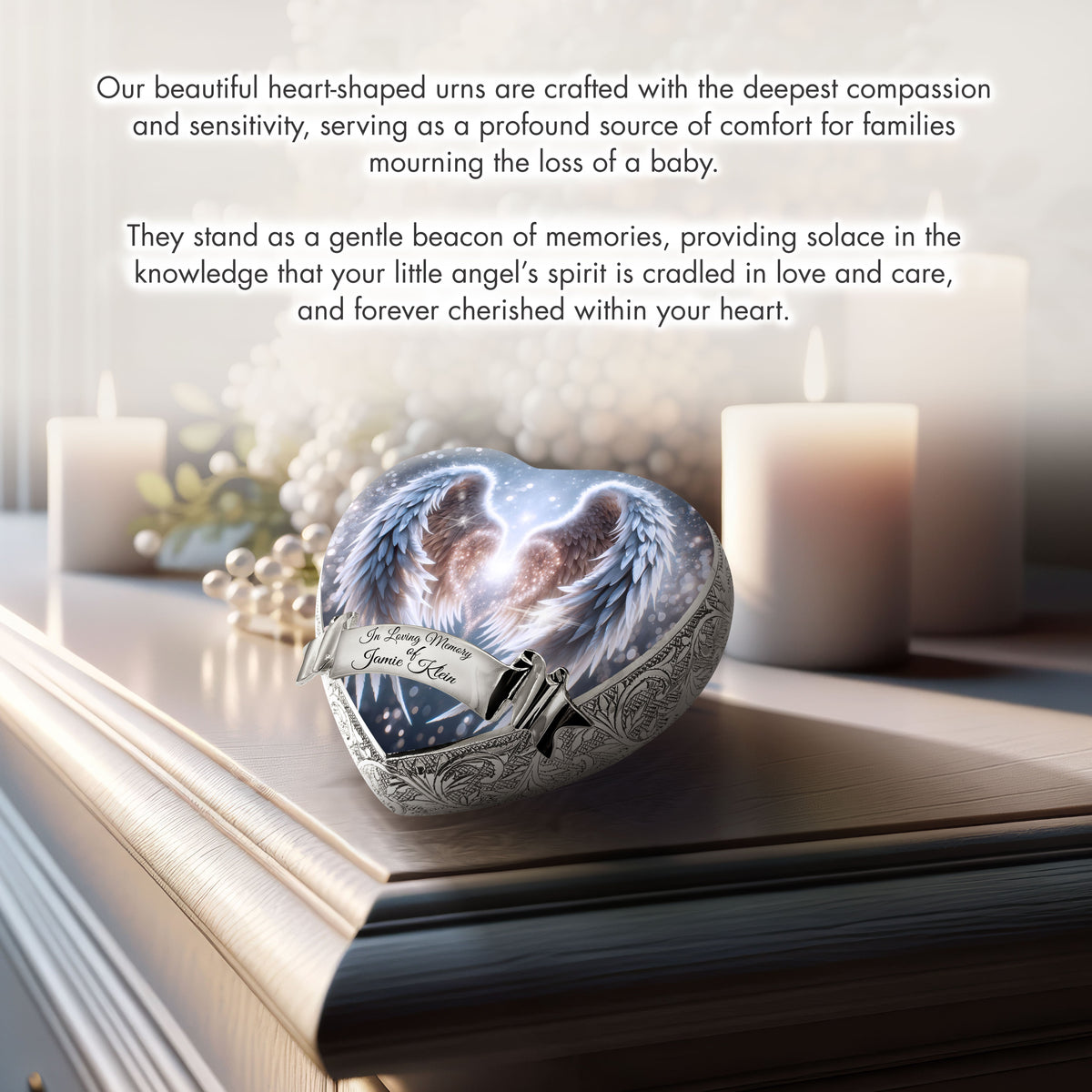 Eternal Elegance Urns for Babies White Angel Embrace Baby or Child Cremation Urn