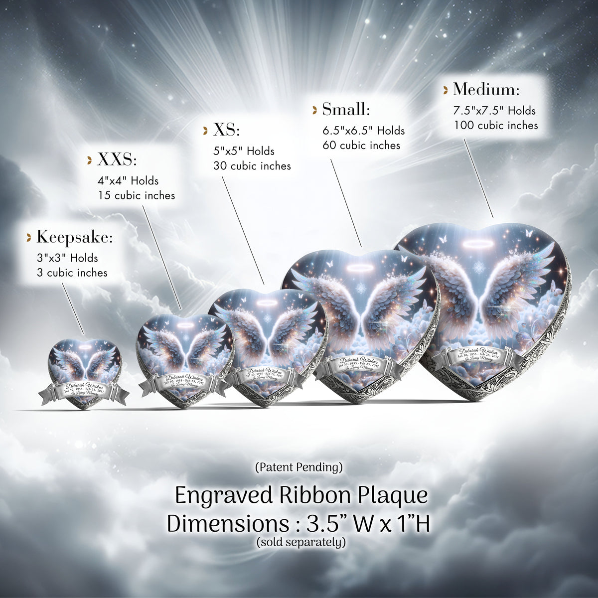 Eternal Elegance Urns for Babies White Free Angel Baby or Child Cremation Urn