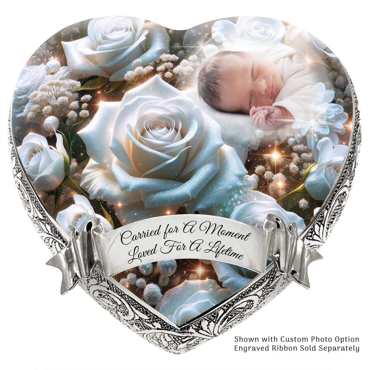 Eternal Elegance Urns for Babies White Roses Baby or Child Cremation Urn