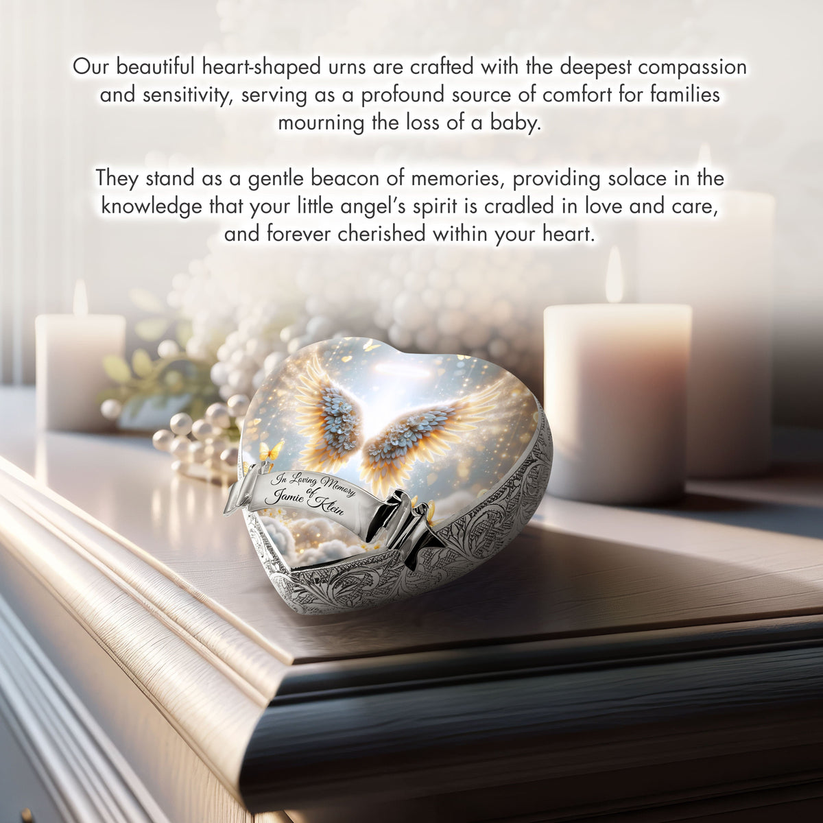 Eternal Elegance Urns for Babies Yellow Free Angel Baby or Child Cremation Urn