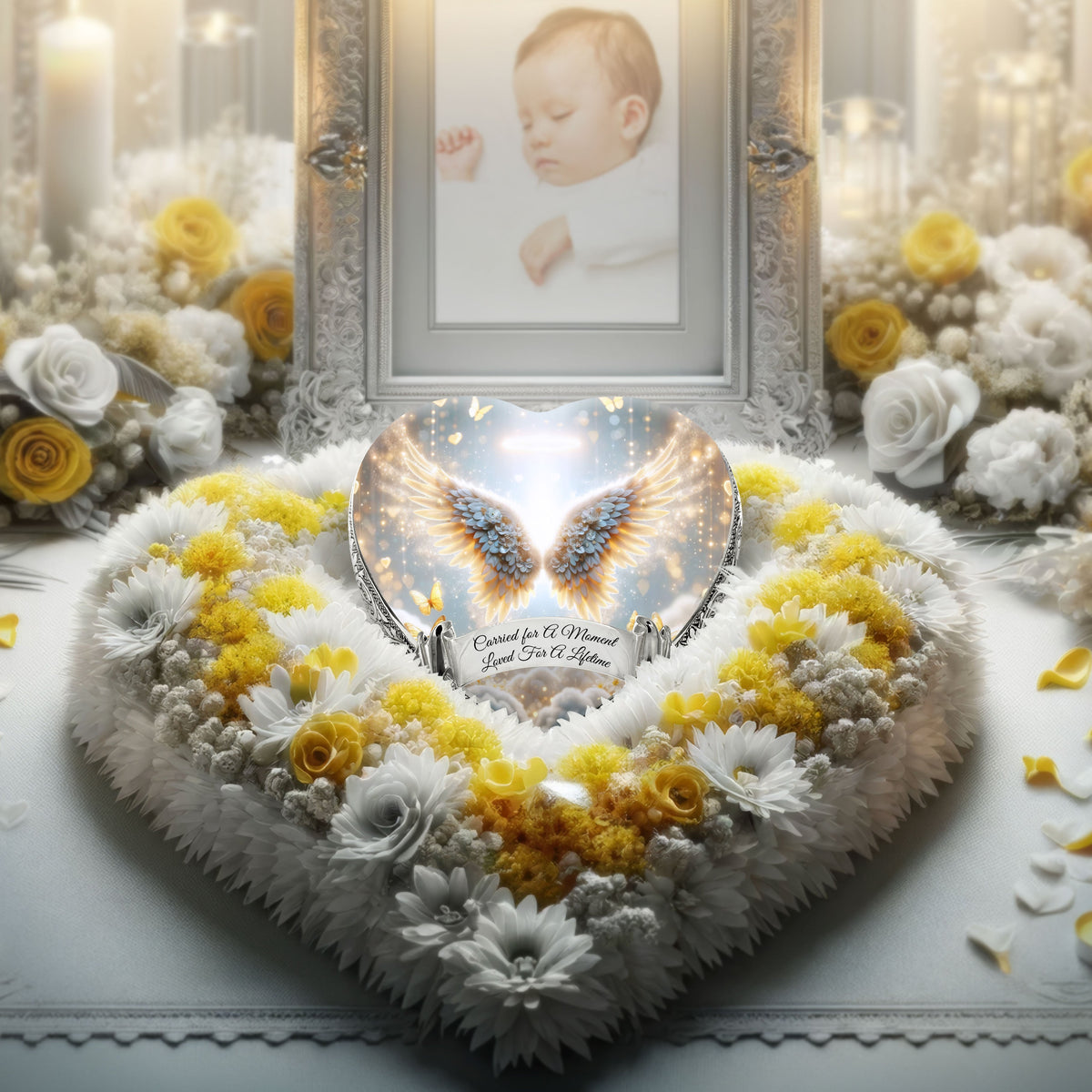 Eternal Elegance Urns for Babies Yellow Free Angel Baby or Child Cremation Urn