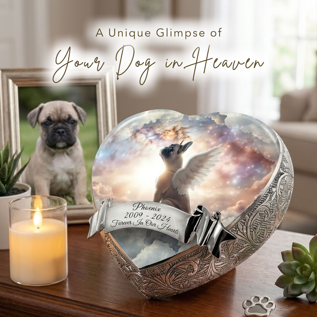 French Bulldog Urn - Dog Urn Etheric Breeze Urn for Dog Ashes