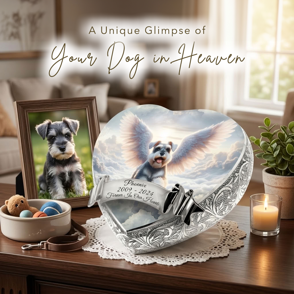 Miniature Schnauzer Urn - Dog Urn - Stellar Silk Dog Urn