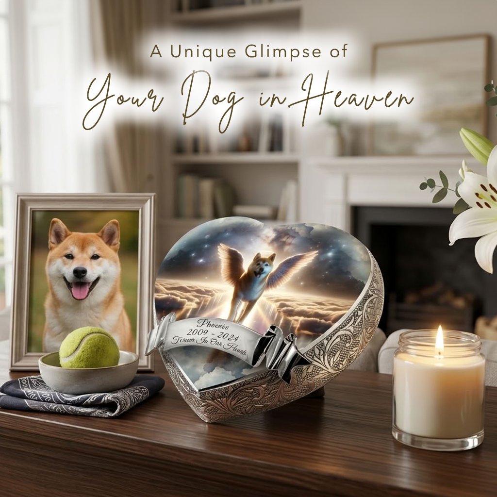Shiba Inu Dog Urn - Cherubic Charm Urn for Dog Ashes
