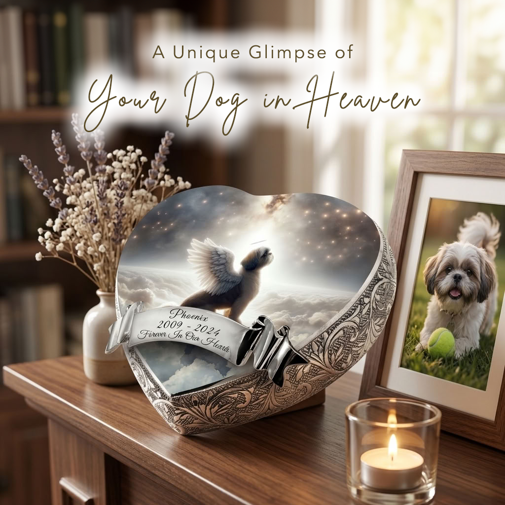 Shih Tzu Urn - Dog Urn - Astral Mist Dog Urn
