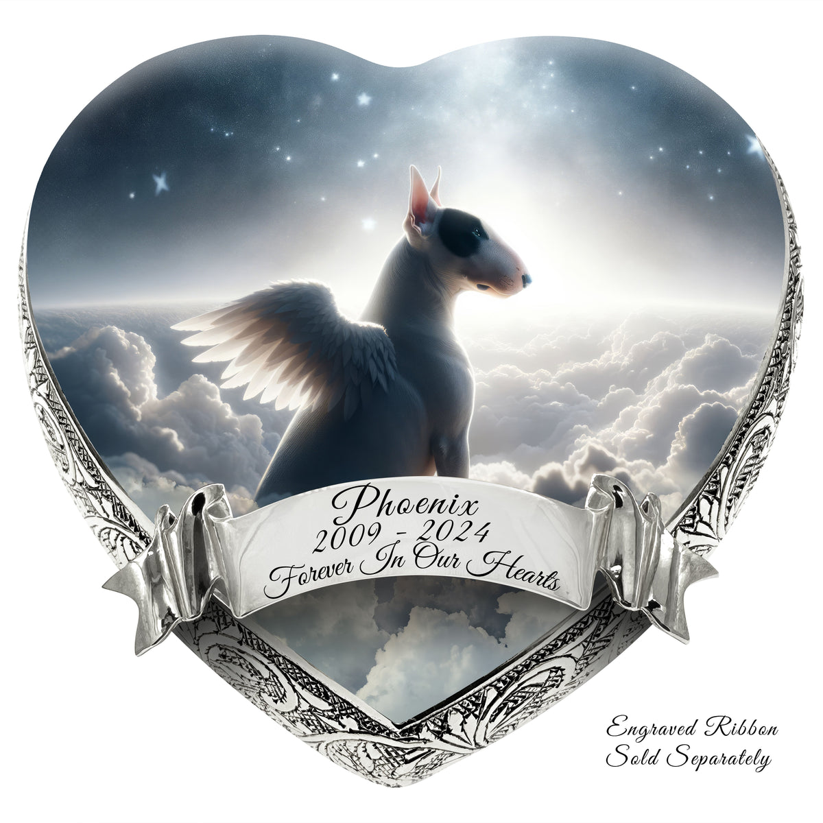 Bull Terrier - Divine Skyscape Dog Urn