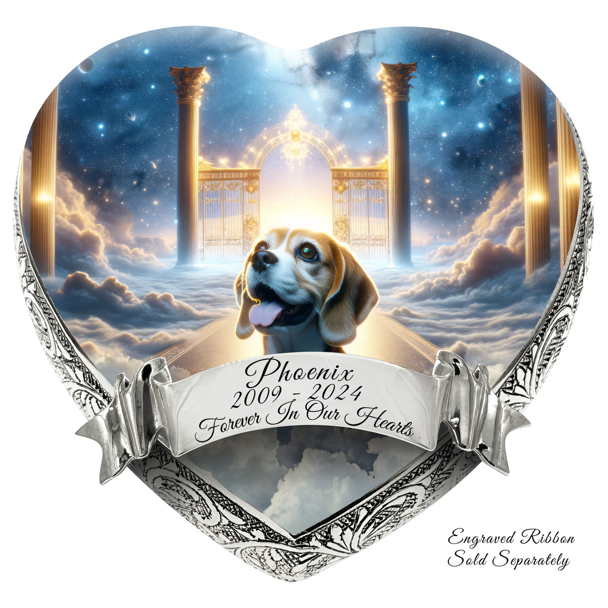 Beagle - Heavenly Canvas Dog Urn