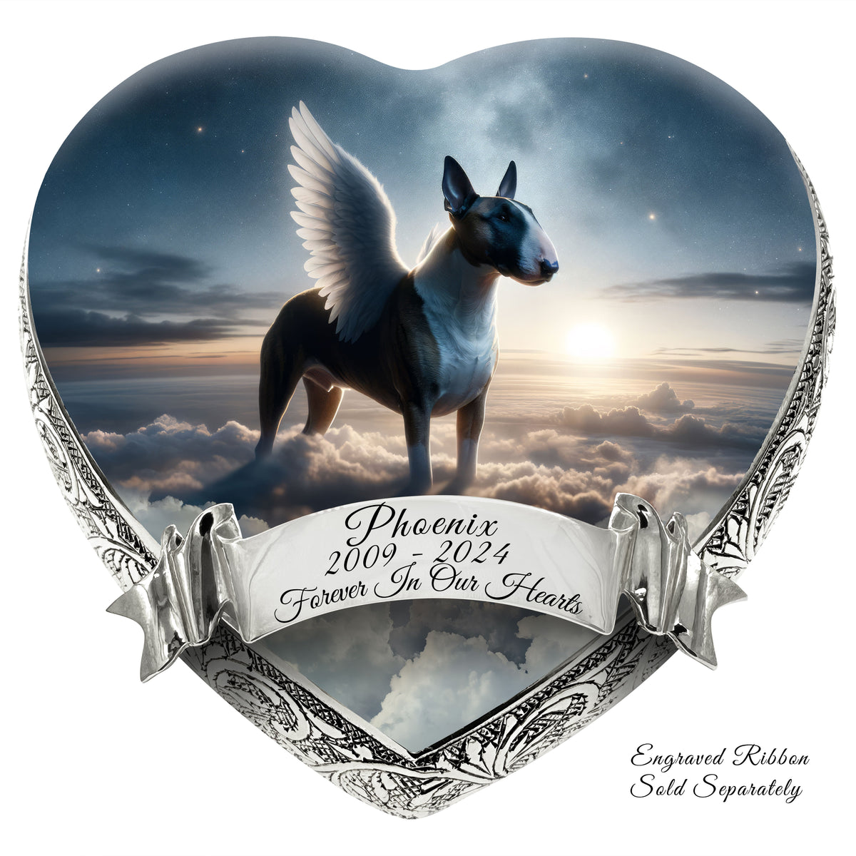 Bull Terrier - Celestial Cloud Dog Urn