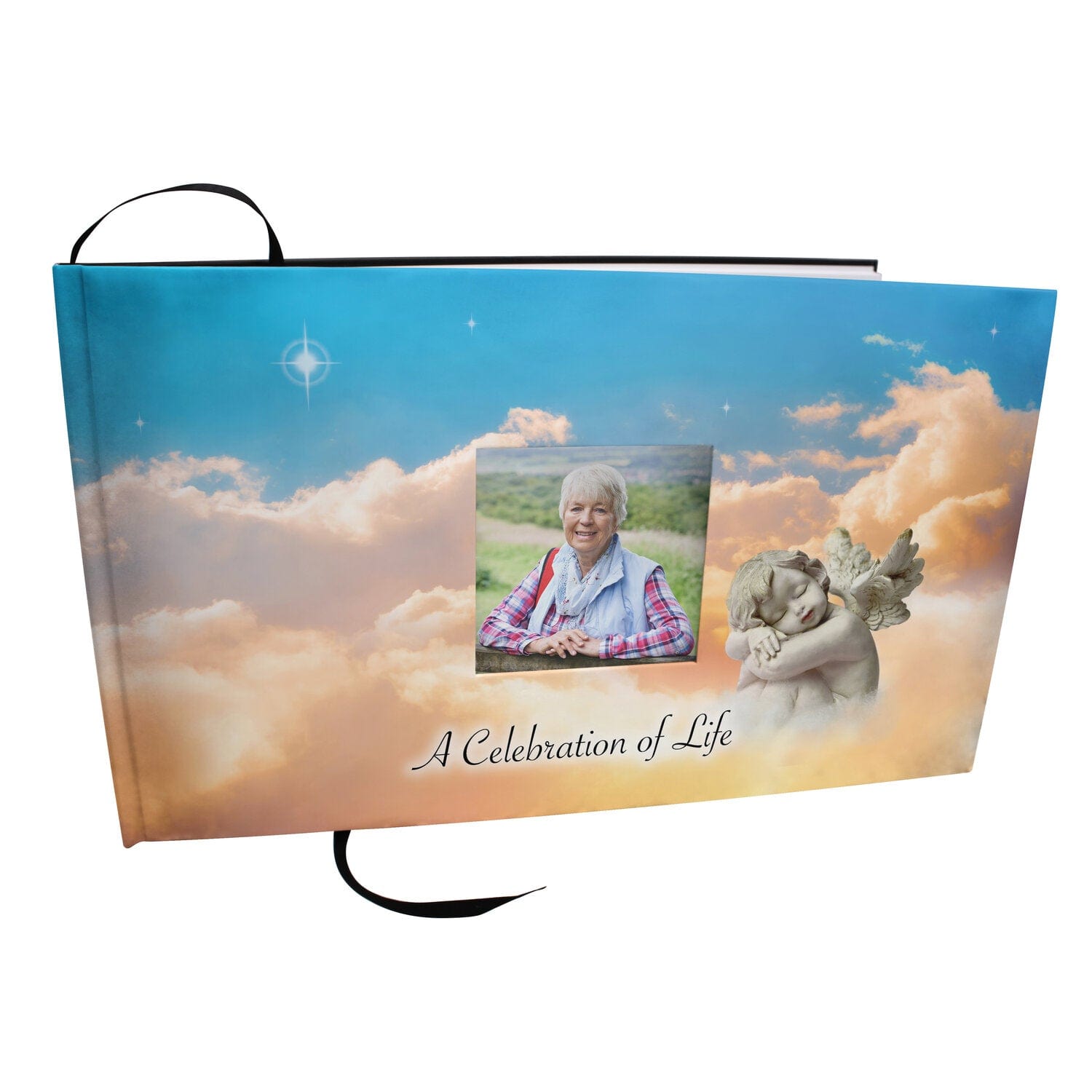 Commemorative Cremation Urns Angel of Mine Matching Themed 'Celebration of Life' Guest Book for Funeral or Memorial Service