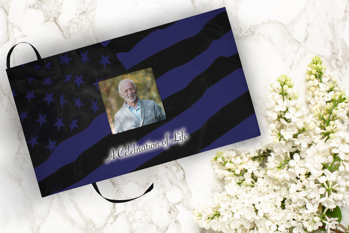 Commemorative Cremation Urns Coast Guard Matching Themed &#39;Celebration of Life&#39; Guest Book for Funeral or Memorial Service