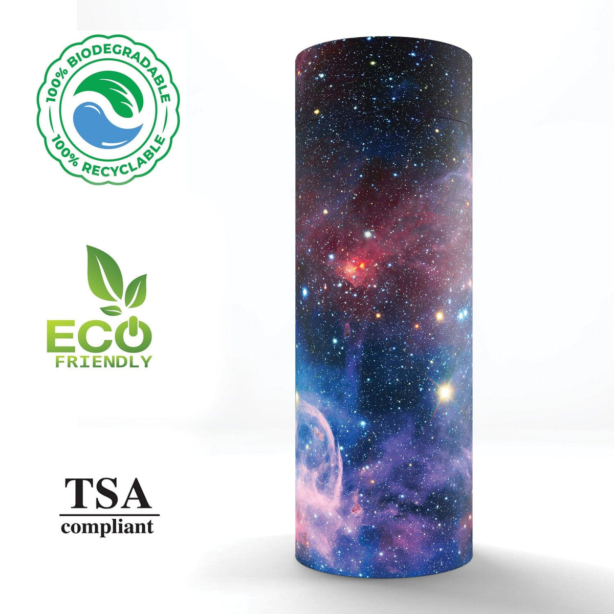 Commemorative Cremation Urns Cosmic - Biodegradable &amp; Eco Friendly Burial or Scattering Urn / Tube