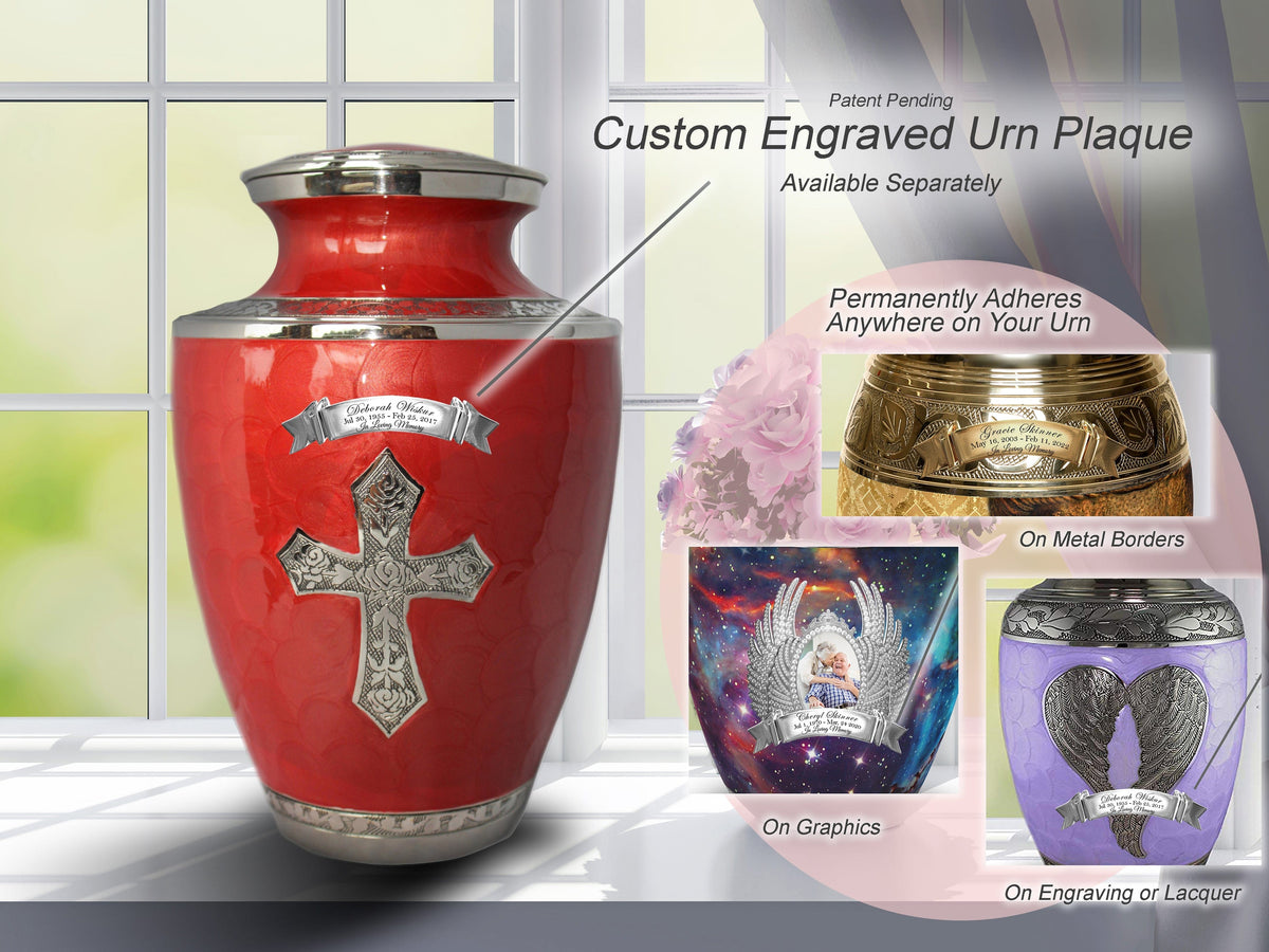 Commemorative Cremation Urns Glory to God Red Cross Cremation Urns