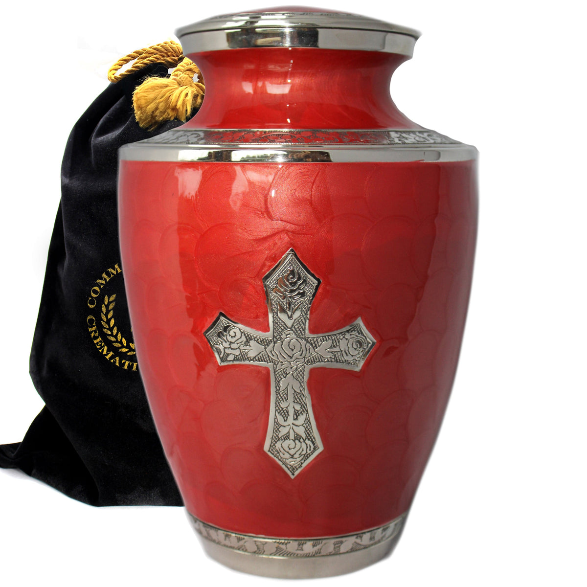 Commemorative Cremation Urns Glory to God Scarlet Red Cremation Urn