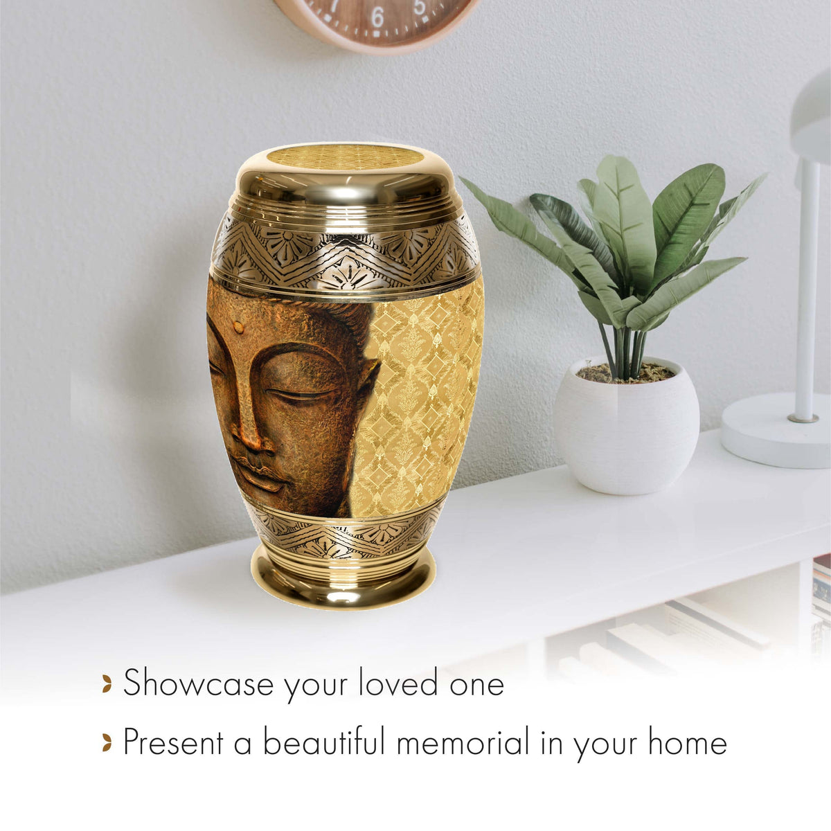 Commemorative Cremation Urns Golden Buddha Cremation Urn