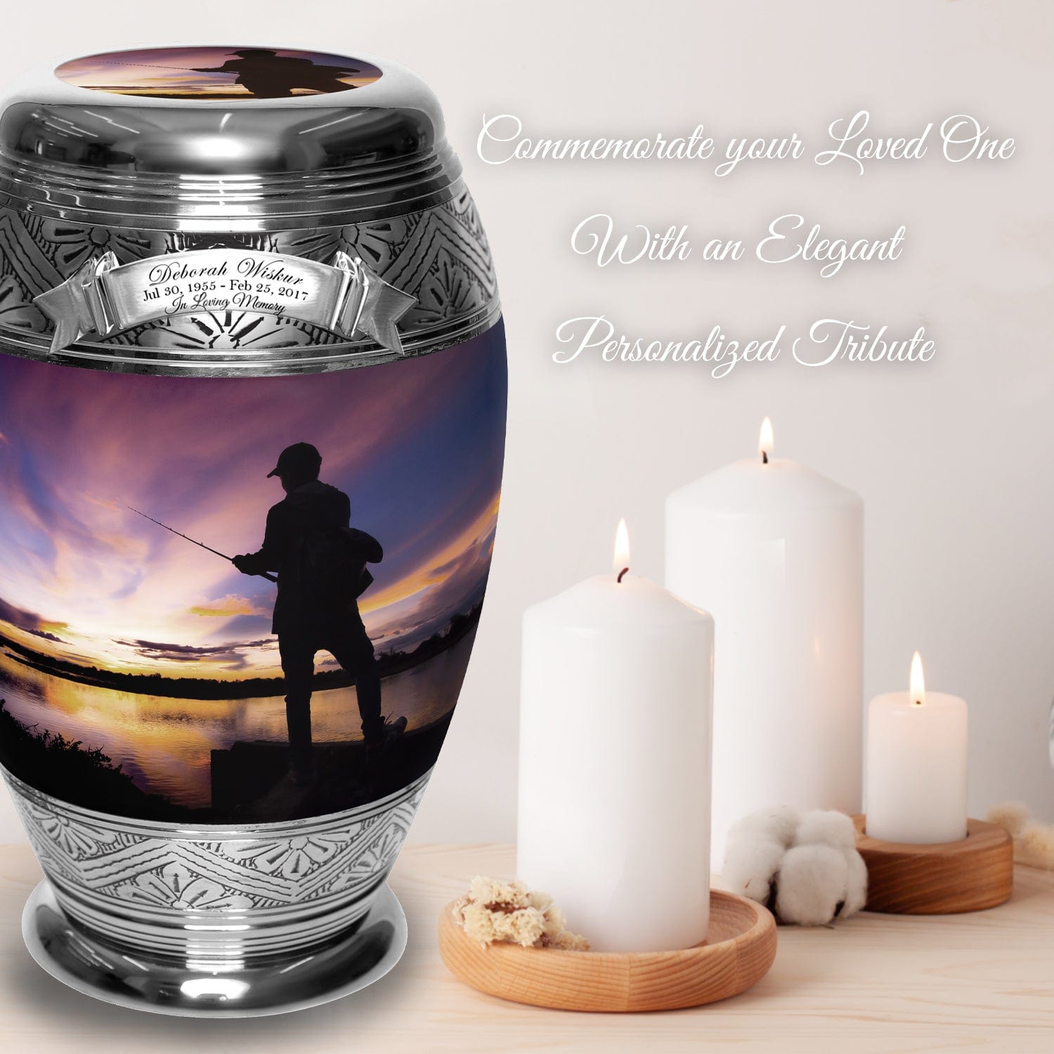  Gone Large Cremation Fishing Urns for Human Ashes Adult Male  Female - 200 Lbs Decorative Men Urn Fishing, Urns for Dad, Men, Human  Ashes