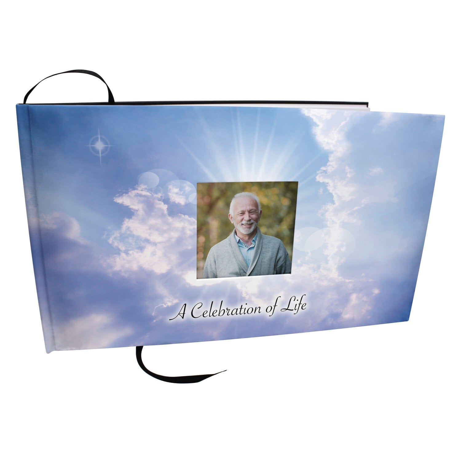 Commemorative Cremation Urns Heavenly Cross Matching Themed 'Celebration of Life' Guest Book for Funeral or Memorial Service