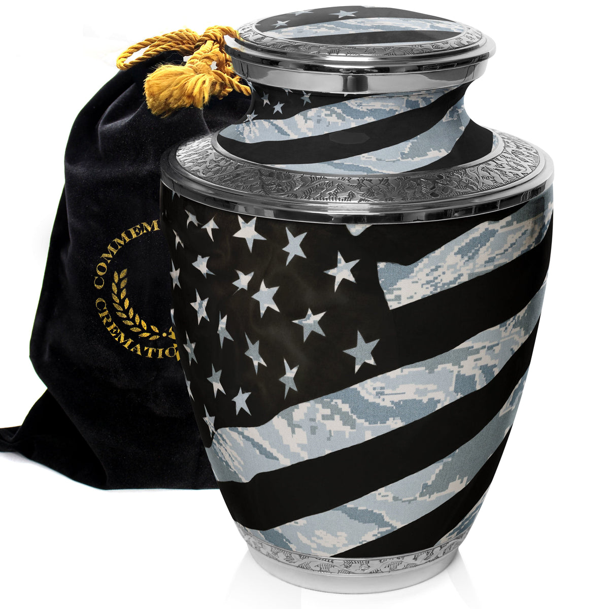 Commemorative Cremation Urns Home &amp; Garden Air Force Tiger Stripe Flag Military Cremation Urn