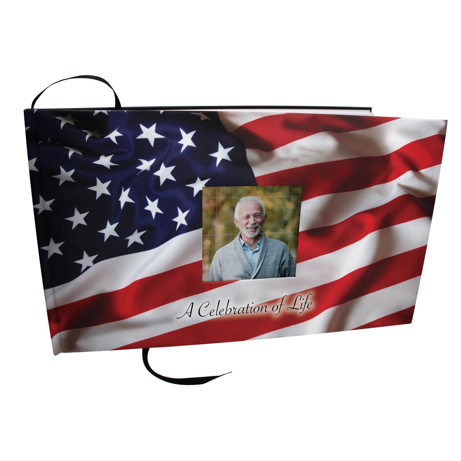 Commemorative Cremation Urns Home & Garden American Flag Matching Themed 'Celebration of Life' Guest Book for Funeral or Memorial Service