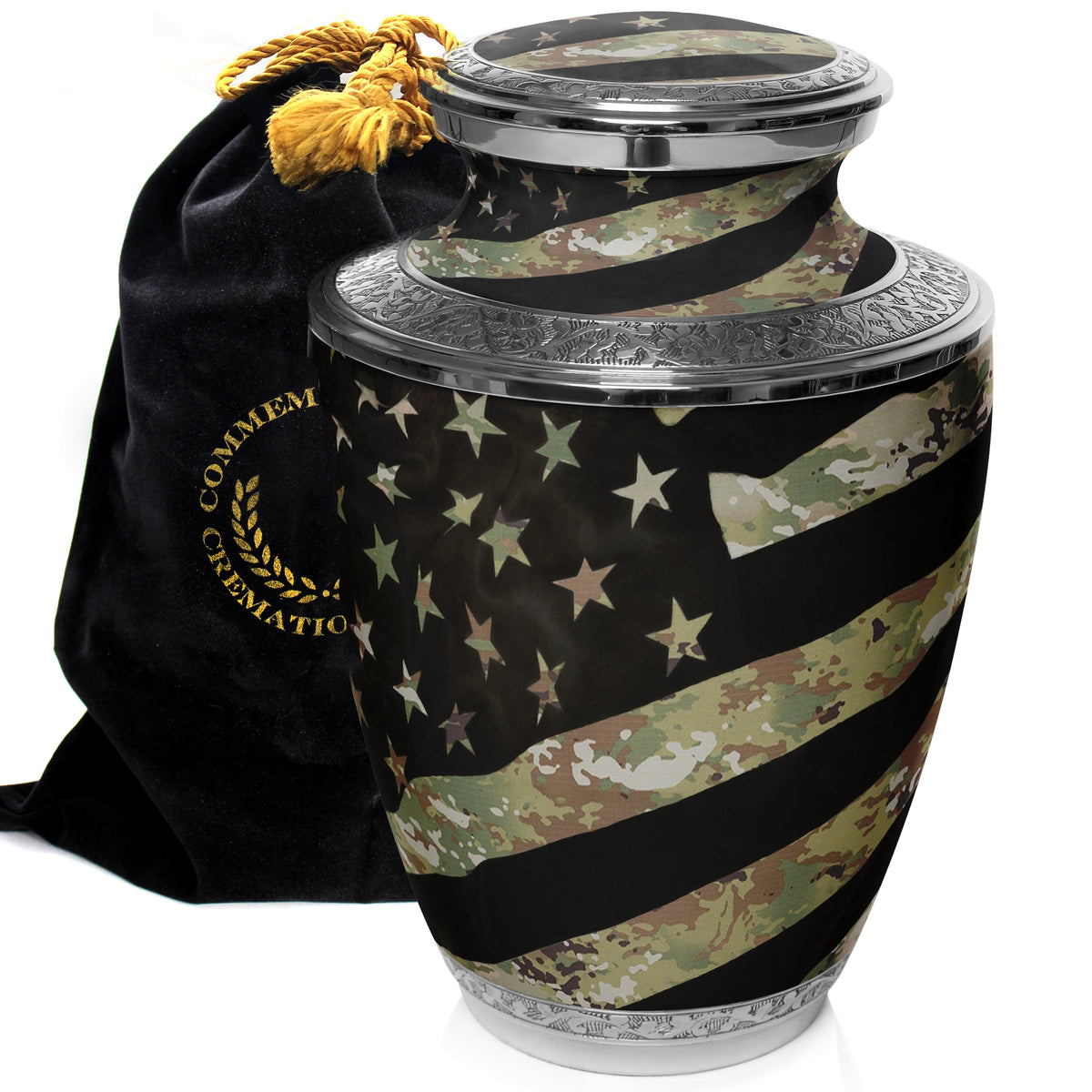 Commemorative Cremation Urns Home &amp; Garden Army OCP Flag Military Cremation Urn