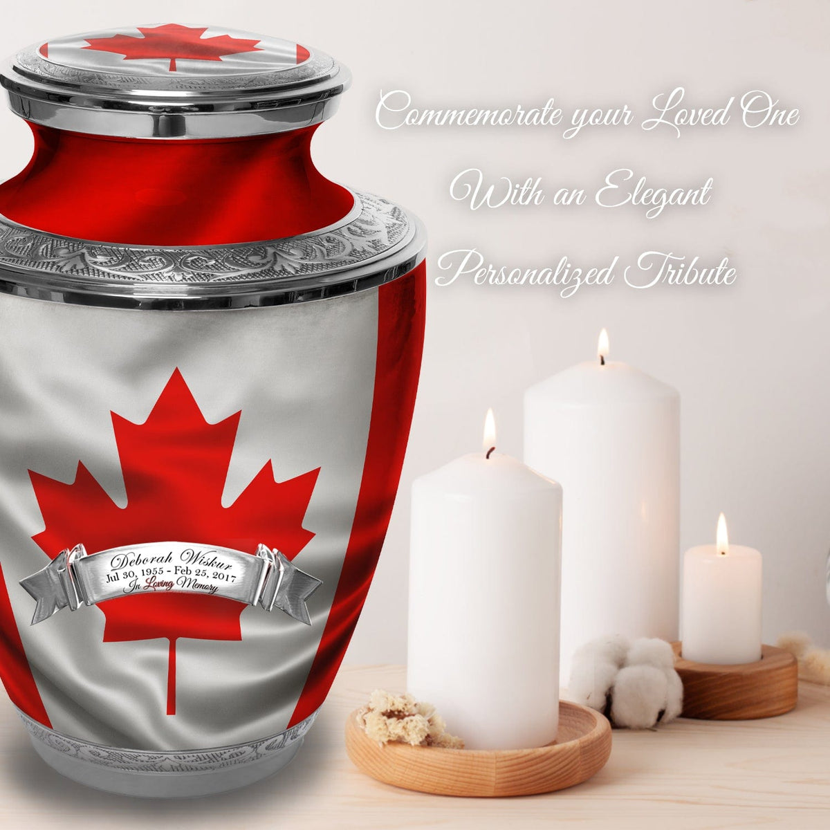 Commemorative Cremation Urns Home &amp; Garden Canadian Flag Cremation Urns