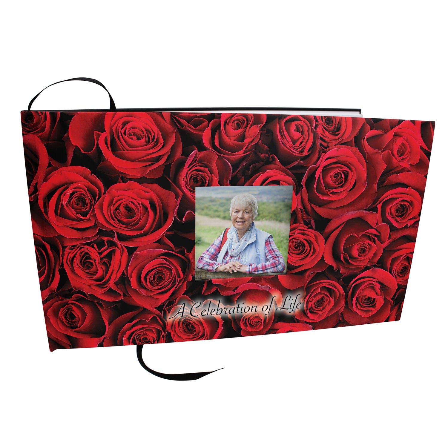 Commemorative Cremation Urns Home & Garden Crimson Rose Matching Themed 'Celebration of Life' Guest Book for Funeral or Memorial Service