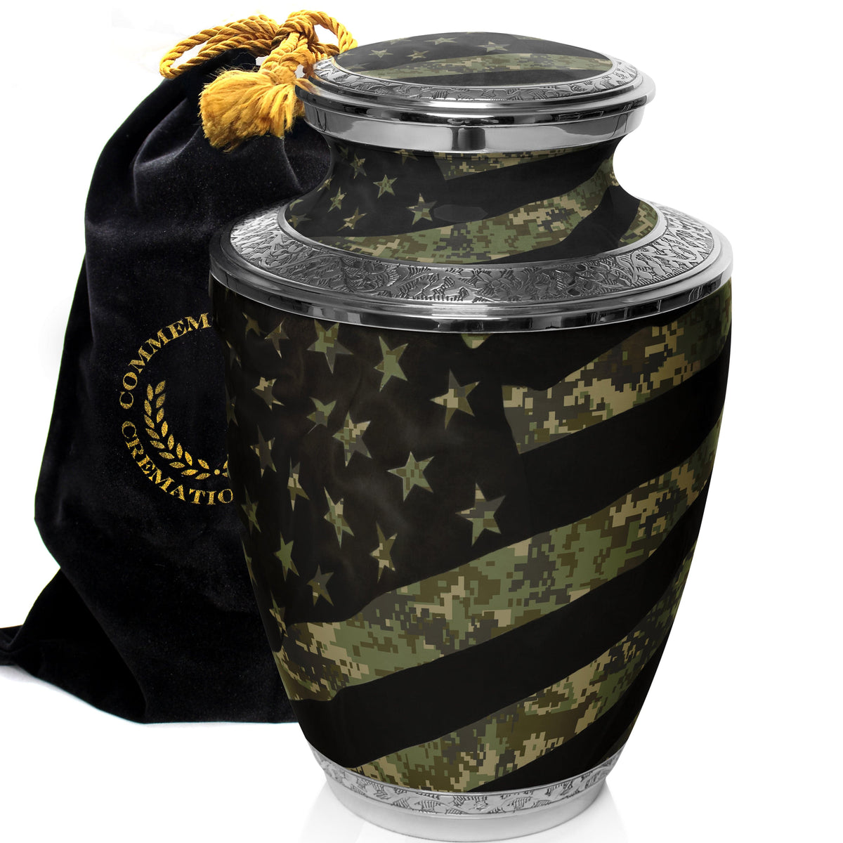 Commemorative Cremation Urns Home &amp; Garden Digital Camouflage Flag Military Cremation Urn