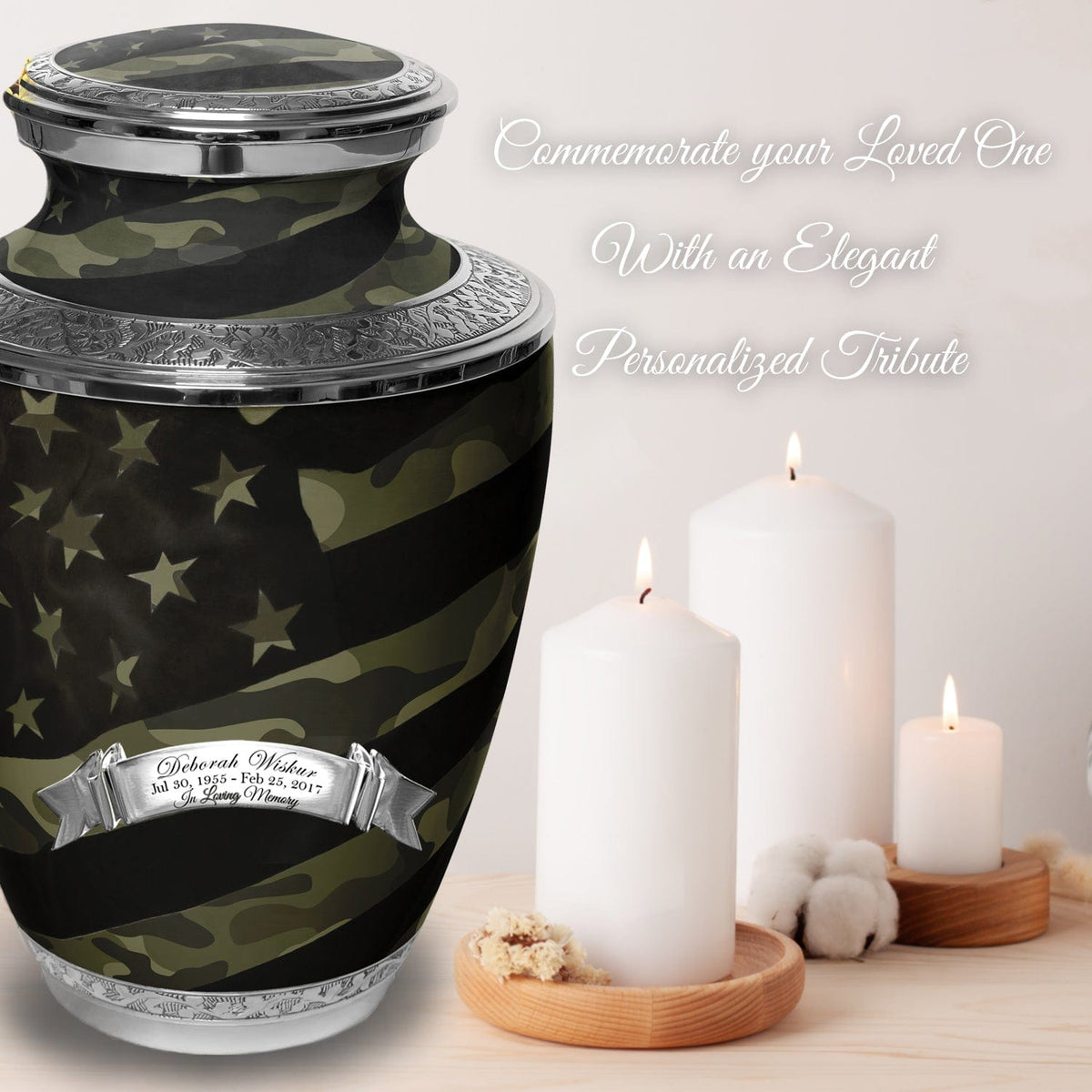 Commemorative Cremation Urns Home &amp; Garden Digital Camouflage Flag Military Cremation Urns