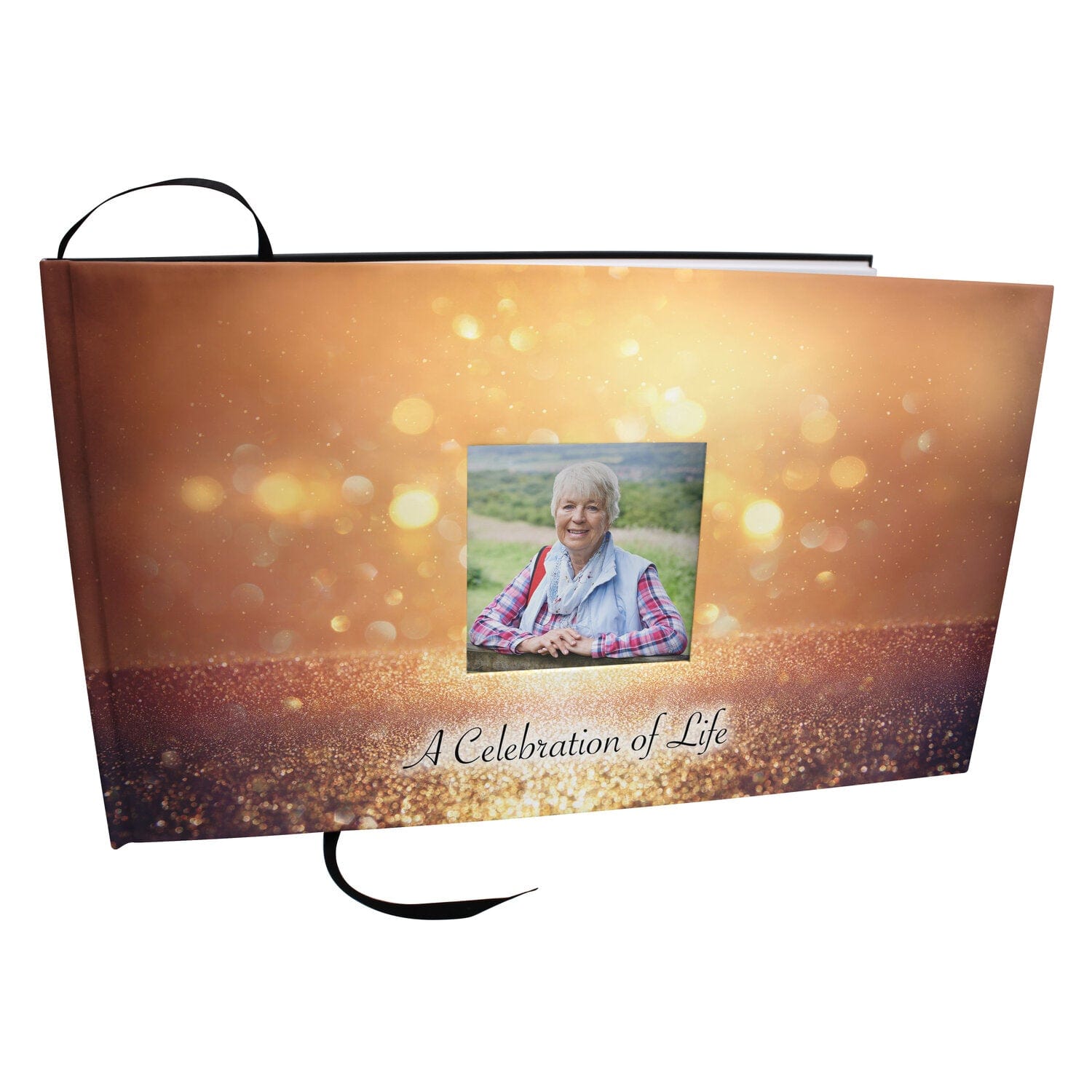 Commemorative Cremation Urns Home & Garden Guardian Angel (Gold) Matching Themed 'Celebration of Life' Guest Book for Funeral or Memorial Service