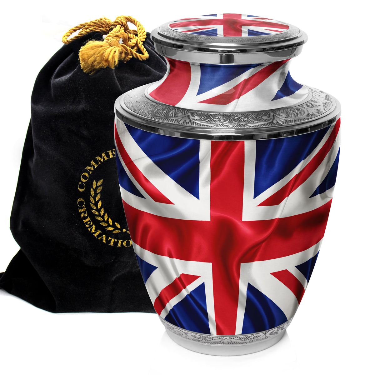 Commemorative Cremation Urns Home &amp; Garden Large UK Flag Cremation Urns