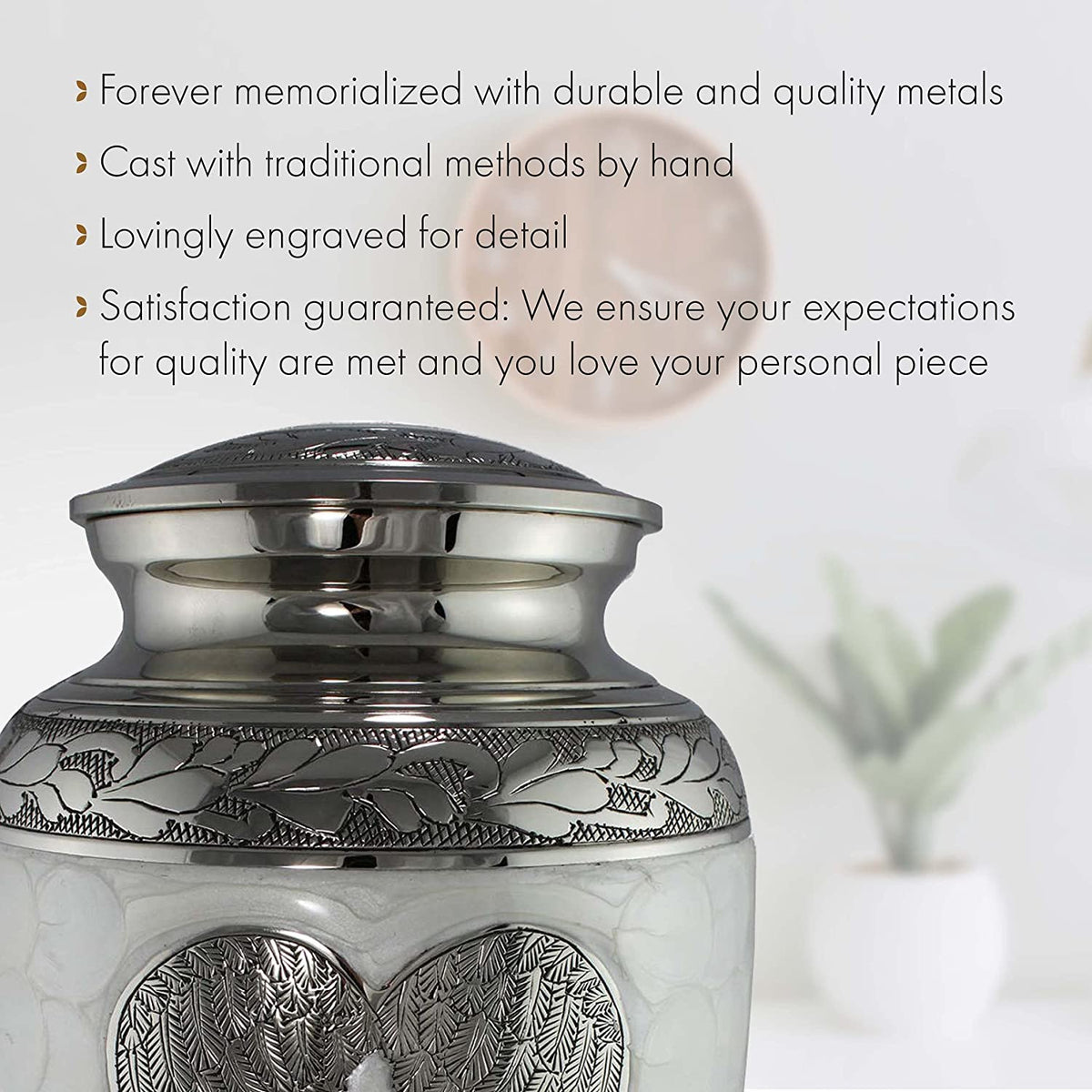 Commemorative Cremation Urns Home &amp; Garden Loving Angel Wings - White Cremation Urn