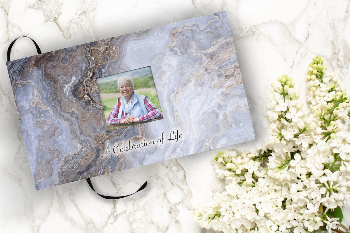 Commemorative Cremation Urns Home &amp; Garden Marble Matching Themed &#39;Celebration of Life&#39; Guest Book for Funeral or Memorial Service