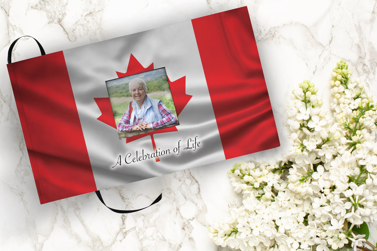 Commemorative Cremation Urns Home &amp; Garden Matching Funeral Guestbook Canadian Flag Cremation Urn