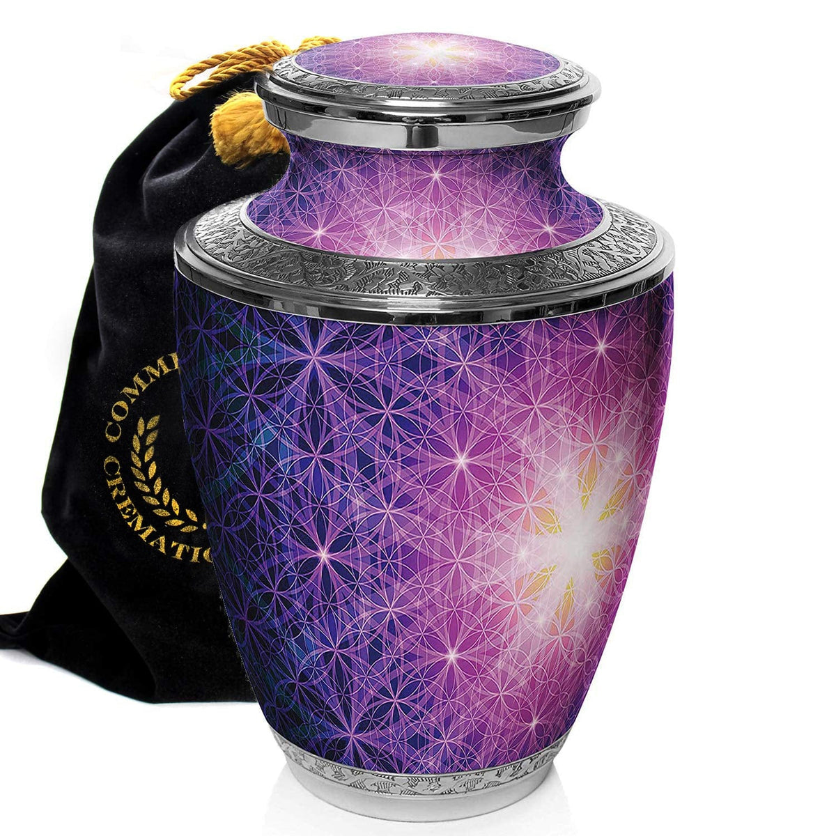 Commemorative Cremation Urns Home &amp; Garden Seed of Life Geometric Cremation Urn