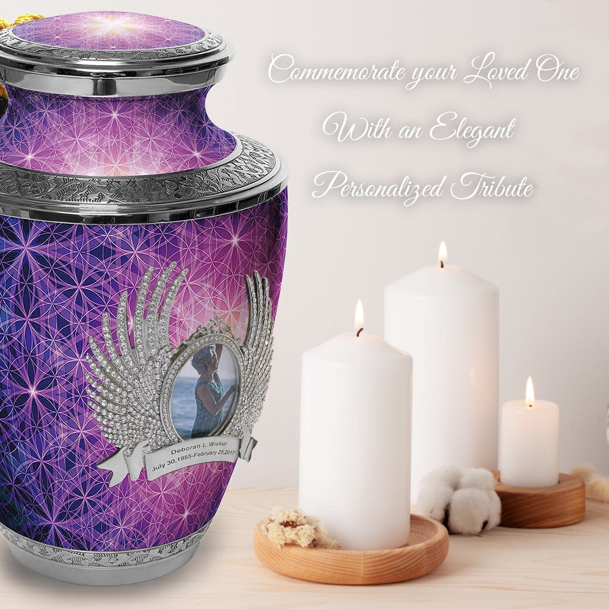 Commemorative Cremation Urns Home &amp; Garden Seed of Life Geometric Cremation Urns