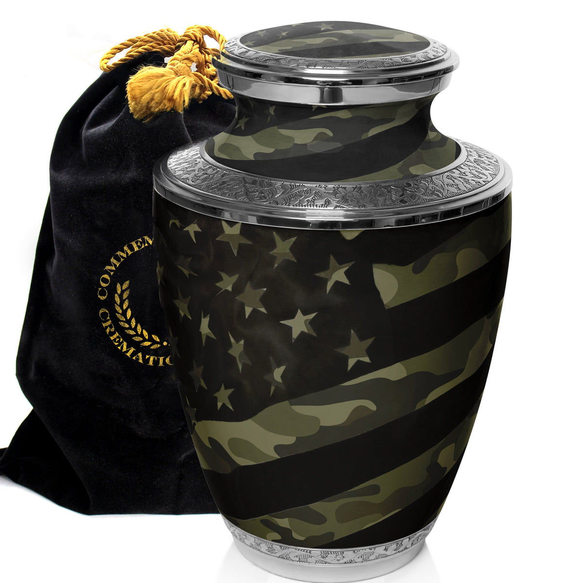 Commemorative Cremation Urns Home &amp; Garden Traditional Camouflage Flag Military Cremation Urn