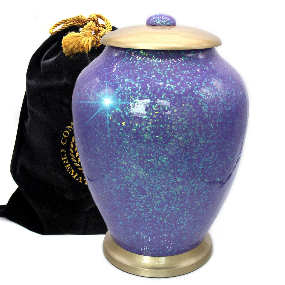 Commemorative Cremation Urns Large Cosmic Shimmering Light Cremation Urn