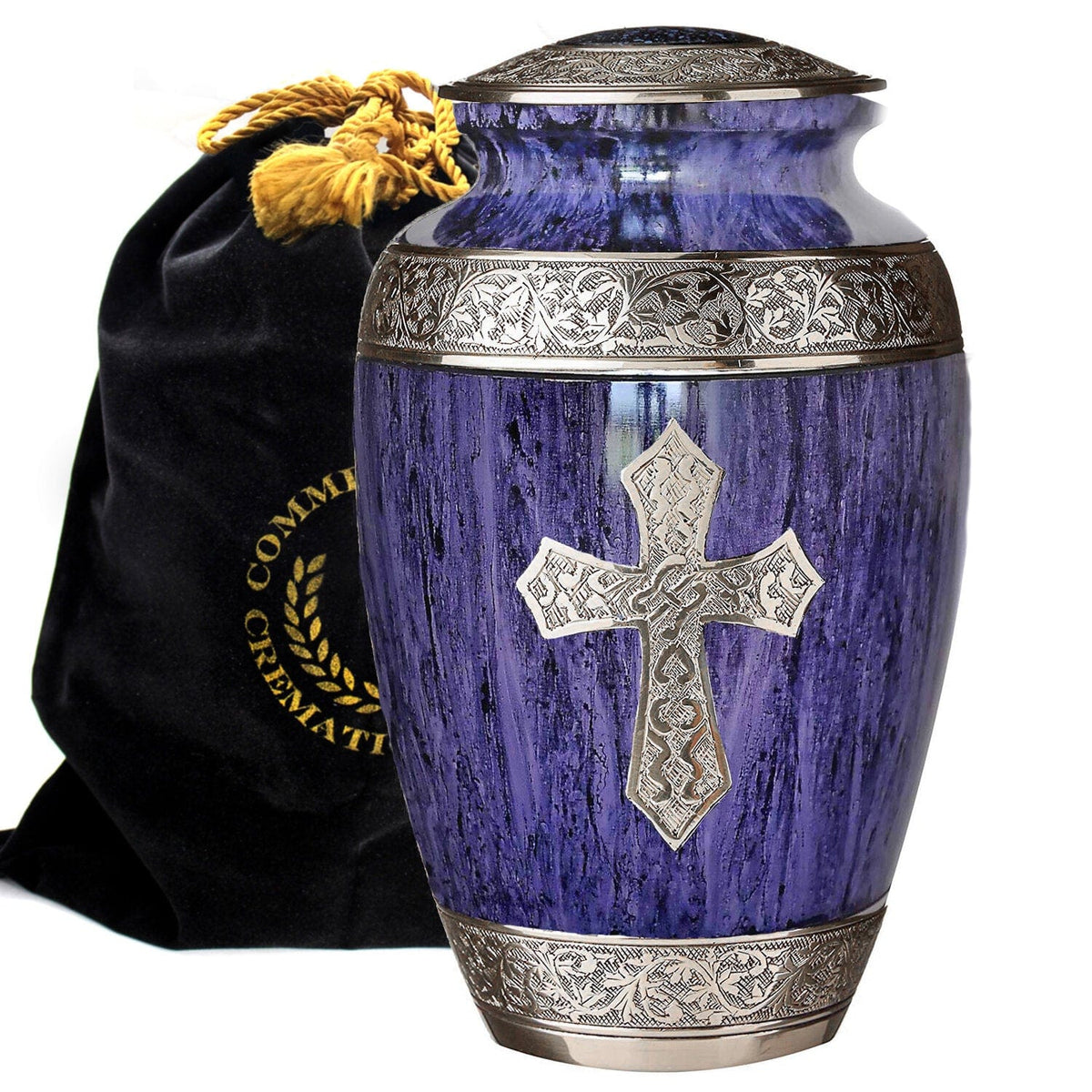 Commemorative Cremation Urns Large Love of Christ Violet Cremation Urn