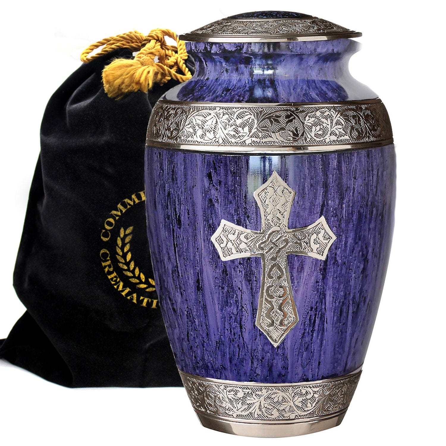 Commemorative Cremation Urns Large Love of Christ Violet Cremation Urn
