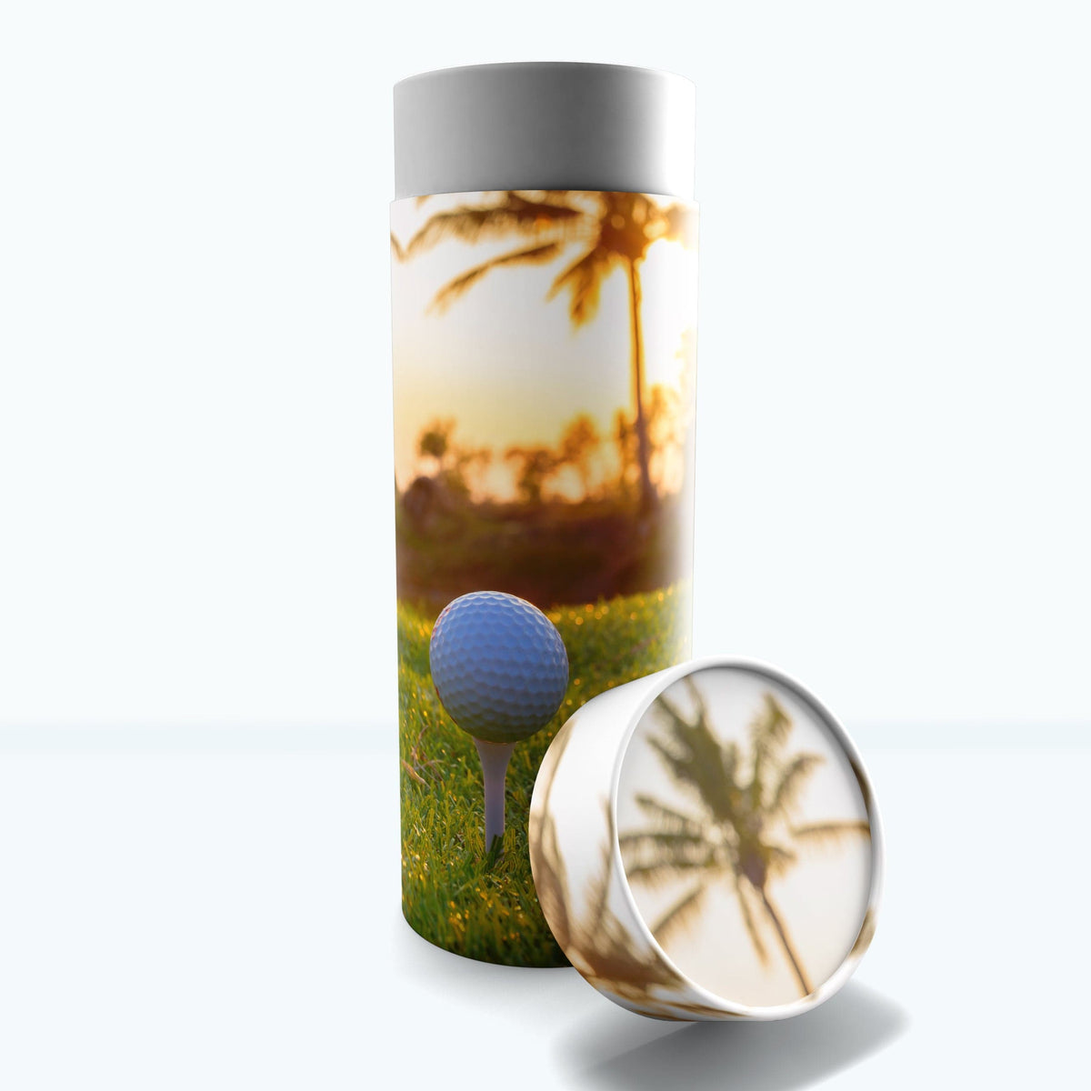 Commemorative Cremation Urns Large One More Round of Golf Biodegradable &amp; Eco Friendly Burial or Scattering Urn / Tube